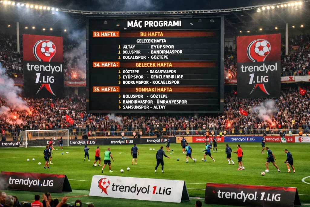 Trendyol 1. Lig 33, 34 ve 35. Hafta Maçlarının Detayları Duyuruldu